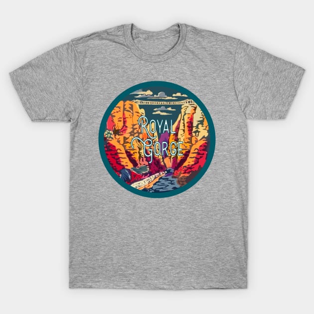 Royal Gorge Vintage Decal T-Shirt by zsonn